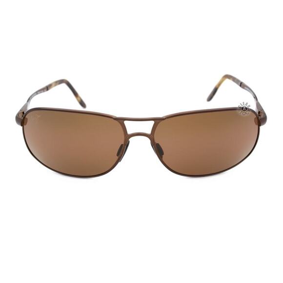 😎 Maui Jim Bayfront Aviator Sunglasses Gloss Brown HCL Bronze Polarized - Picture 1 of 14